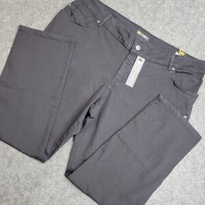 Lee Plus Jeans Womens Petite 22W Black Denim Relaxed Fit Mid Rise Straight Leg